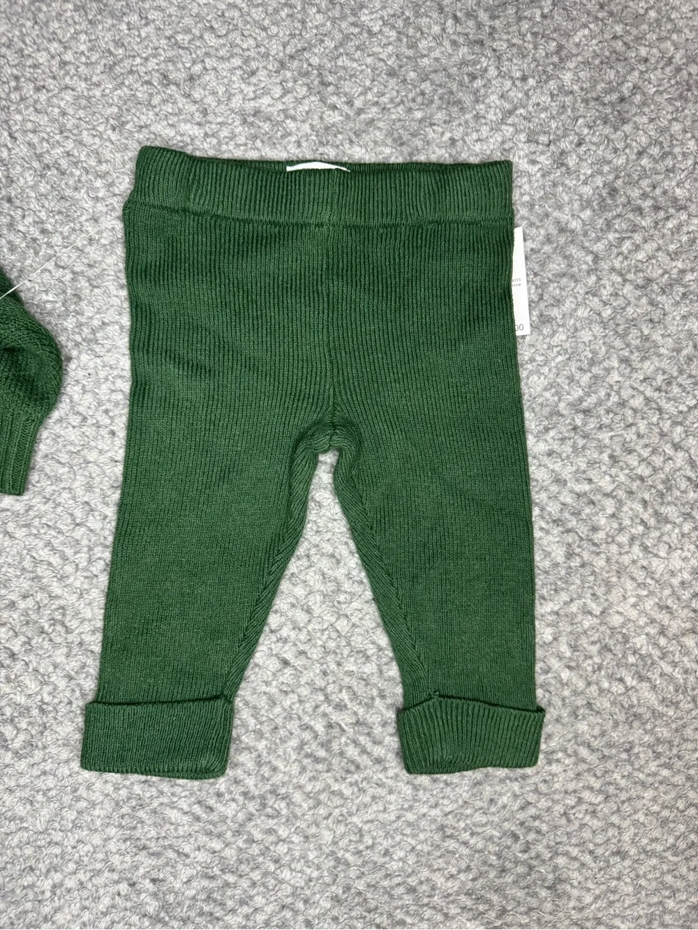 Cloud Island Unisex Baby’s 2pc Holiday Knit Sweater & Pants Set - Green 0-3M NWT